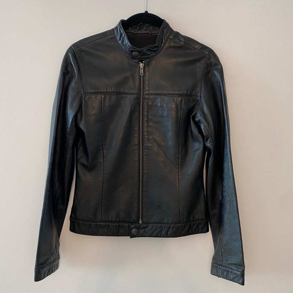 DKNY JEANS Black Leather Jacket